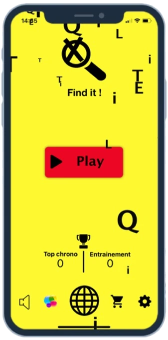 A screen from Find it!