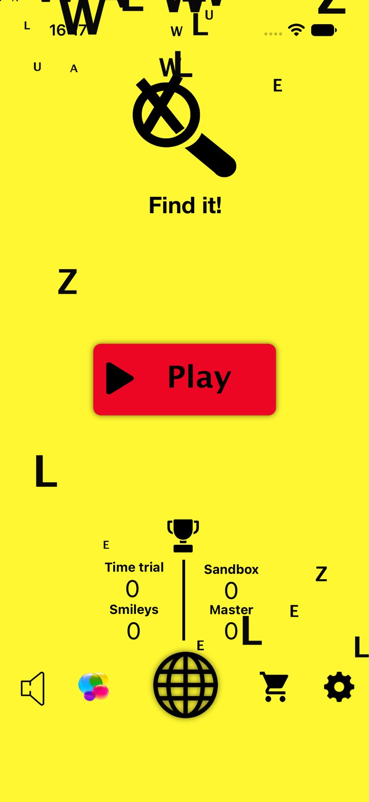 A screen from Find it!