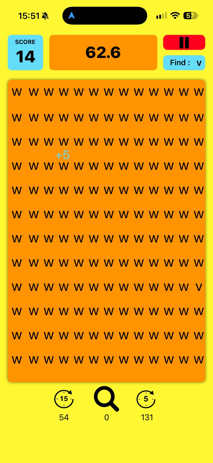 A screen from Find it!