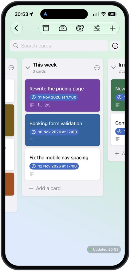 A screen from Tia