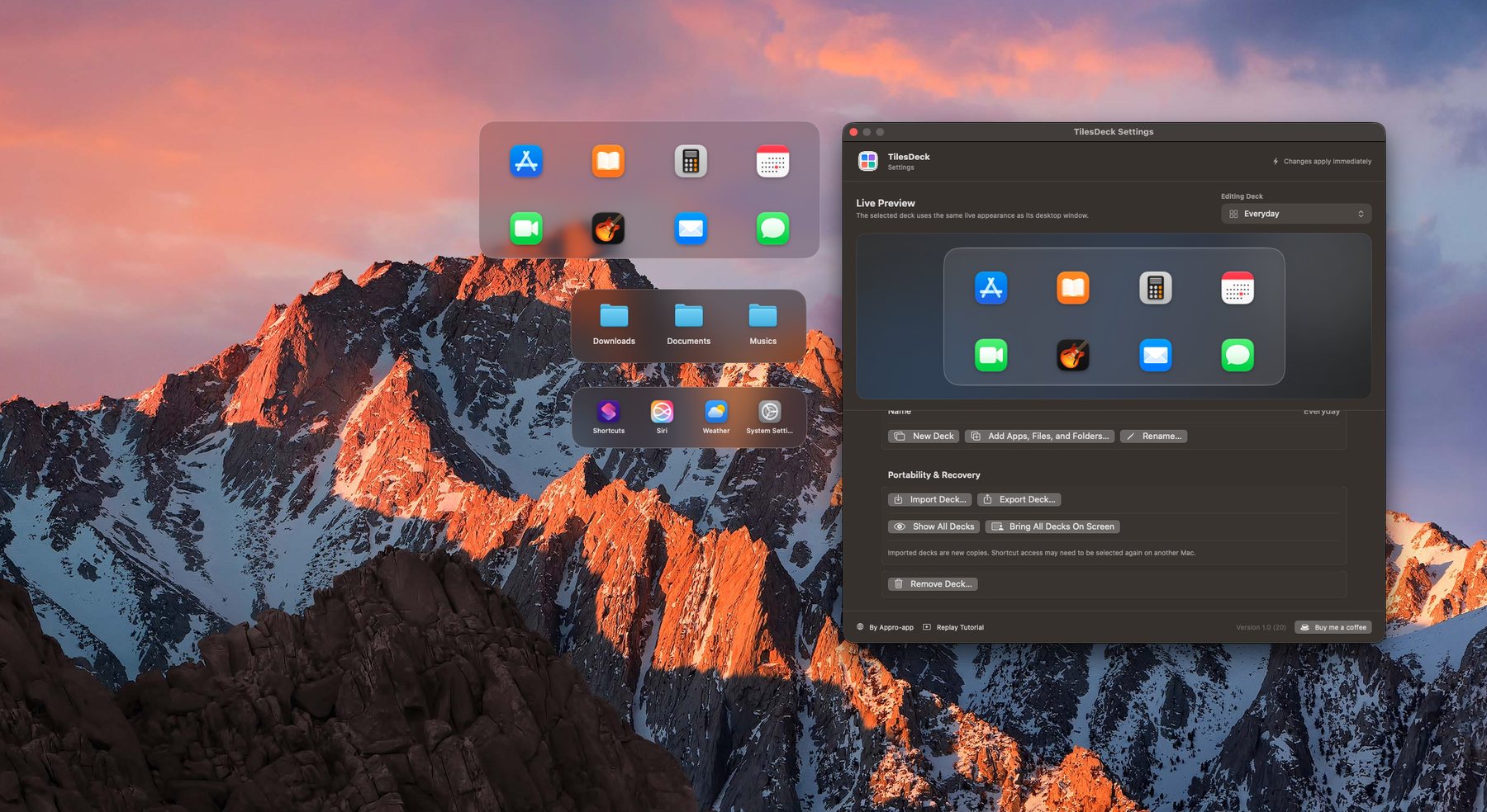 A screen from TilesDeck